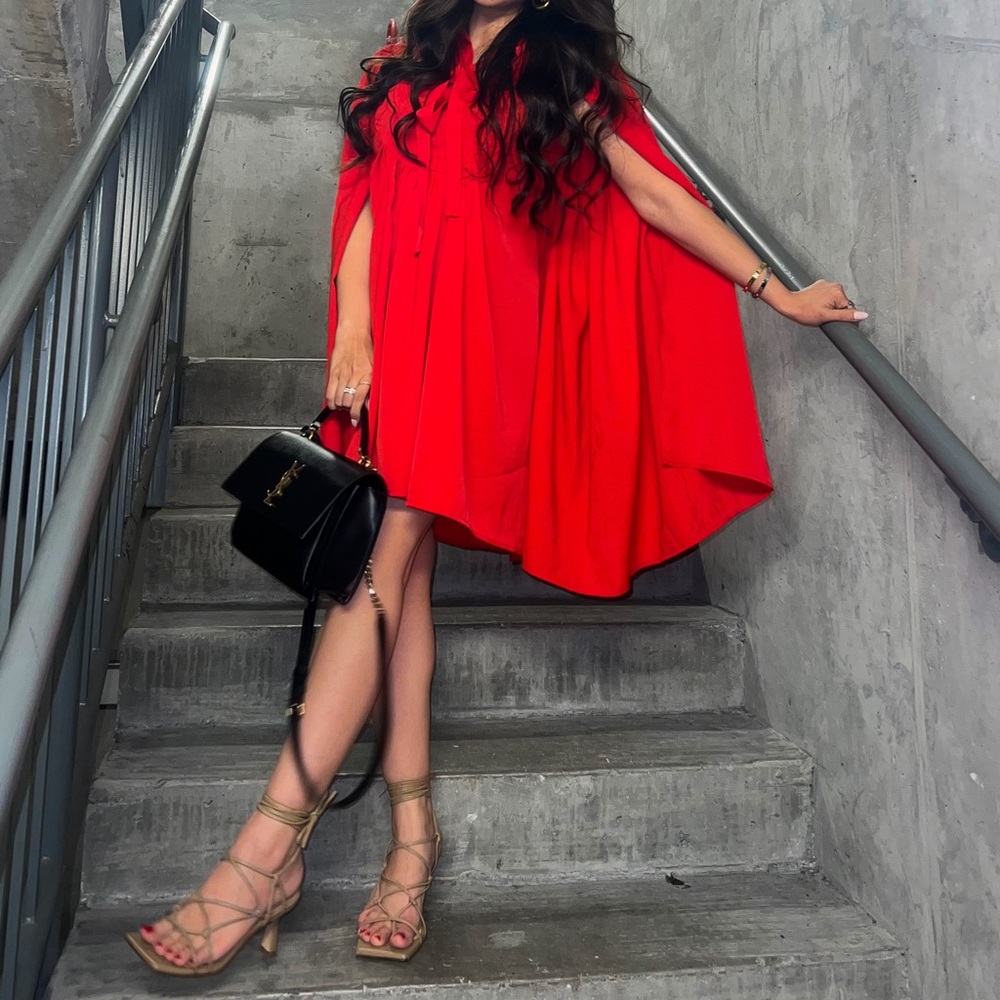 Red Cape Shein Dress